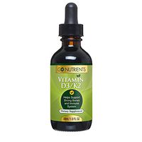 Vitamin D3 with K2 (MK-7) Potent Liquid Drops - Improve Mood, Strengthen Bones and Teeth & Boost Immune System - 1oz Bottle - Go Nutrients