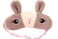 Drasawee Rabbit Plush Ice Bag Stuffed Comfort Eyes Mask Sleeping Mask Grey1#