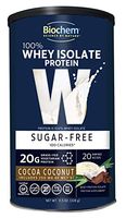 Biochem 100% Whey Isolate Protein - 11.5 oz - Cocoa Coconut Flavor - 20g Vegetarian Protein - Keto-Friendly - Amino Acids - May Help Support Immune System - Easy to Mix - Preworkout Shake