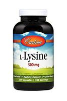 Carlson - L-Lysine, 500 mg, Supports Healthy Tissue & Muscle Development, 300 capsules