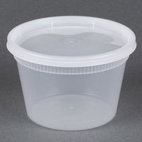 Delitainer Products YSD2516 CPC 16 oz Squat Deli Container for Combo Pack - Clear44; Case of 240
