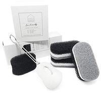 SIMPLYCASA Kitchen Cleaning Sponge Combo Pack, Set of 3 Dish Sponges and Bottle Sponge Cleaner with 2 Refill Sponges