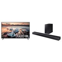 SAMSUNG 55" Class 8K Ultra HD (2160P) HDR Smart QLED TV QN55Q900R (2019 Model) with Harman Kardon HW-Q80R Dolby Atmos Q80R Series Soundbar