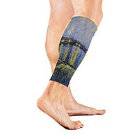 Stretch Sport Calf Sleeve Van Gogh's Starry Night Protective Guard for Men Women - Best Footless Compression Socks for Shin Splints, Running,Basketball Football (1 Pair)