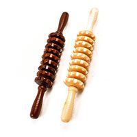SUPVOX 2Pcs Wood Massager Roller Handheld Cellulite Blasters Massage Trigger Point Manual Muscle Release Roller Stick Massager