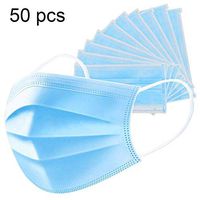 Yucen 1 Bag 3 Layers Disposable Salon Anti-Dust Face with Ear Loop towel