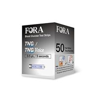 FORA TN'G (Test N'GO) 50 Blood Glucose Test Strips for Accurate Blood Sugar Measurement for Diabetes and Your Diabetic Diet
