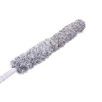 Kaimaily Bendable Microfiber Feather Duster Home Cobweb Duster Grey Anti Static Flexible Long Handle Extendable Superfine Fiber for Dust Cleaning