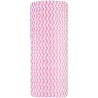 Kitchen Paper Towels Disposable Household Towels Water and Oil Absorbing Tissue Wet/Dry Use Printed Dish Cloth (50 Sheets/1 Roll) (Pink)