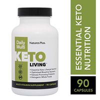 KetoLiving Daily Multi Capsules - 90 Vegetarian Capsules - Supports Keto & LCHF Diet Lifestyle - Whole Body Nutrition - with Probiotics & Whole Foods - Gluten-Free - 30 Servings