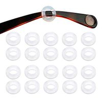 10 Pairs Eyeglass Nose Pads and 10 Pairs Round Eyeglass Retainers,Soft Silicone Comfort Anti-Slip Eyeglasses Temple Tips Self Adhesive Sleeve Retainers for Glasses, Sunglasses, Reading Glasses Clear