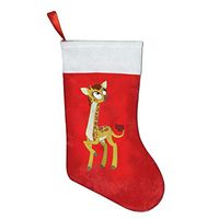 Rainbow Giraffe Christmas Stocking Hanging Gift Socks Bag Christmas Tree Red Decoration