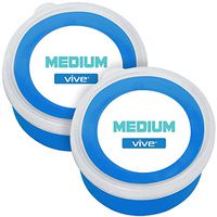 Vive Therapy Putty Medium (2-Pack) for Finger, Hand & Grip Strength Exercises - Extra Soft, Soft, Medium and Firm Resistance Kit for Occupational, Physical Therapy, Thinking and Stress