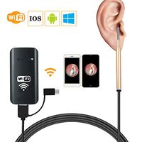 TXqueen Wireless Ear Camera - Ear Cleaning Kit - Endoscope Ear Cleaner- Digital Ear Otoscope - Ear Inspection - Ear Pick - Ear Wax Cleaning Tool with 6 LED Lights - Android Devices - iOS & iPad