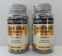 2 Pack Special of Mason Natural Aloe Vera & Vitamin E - 60 caps per Bottle
