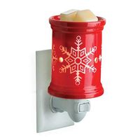 CANDLE WARMERS ETC Pluggable Fragrance Warmer- Decorative Plug-in for Warming Scented Candle Wax Melts and Tarts or Essential Oils, Snowflake