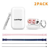 Reusable Silicone Collapsible Straws for Kids Adults, 2 Pack LuenHego Portable Drinking Straw with Carrying Case and Cleaning Brush, BPA Free- Blue&Pink