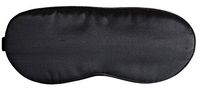 MSSilk Sleep Eye Mask- Smoothing Mulberry Silk- Adjustable Elastic Strap- Lightweight- with A Bonus Pair of Earplug in a Carry Pouch (Black)