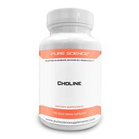 Pure Science Choline Bitartrate Capsules 240mg – Improves Brain Function, Muscle Function & Overall Health – 100 Vegetarian Capsules of Choline Bitartrate Powder