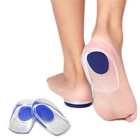 PCTC Gel Heel Cups Plantar Fasciitis Inserts - Silicone Gel Heel Pads for Heel Pain, Bone Spur & Achilles Pain, Gel Heel Cushions and Cups, Pad & Shock Absorbing Support Pain Relief Protectors 2PSC