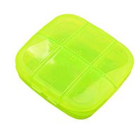 ROSENICE Multifunctional Pill Holder Portable 6 Slot Medicine Box Organizer Container