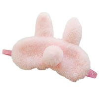 ACTLATI Cute Bunny Sleeping Eye Mask Animal Breathable Sleep Aid Cover Cartoon Rabbit Elastic Blindfold Pink