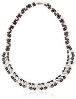 Elegant Womens Hematite Magnetic Therapy Necklace with Healing Stones Pain Relief for Neck Arthritis Migraine Headaches Shoulders and Back (Regular, Pink Cat Eye)