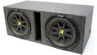 ASC Package Dual 15" Kicker Sub Box Vented Port Subwoofer 3/4" MDF Enclosure C15 Comp 1000 Watts Peak