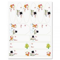 Swirly Snowman Christmas to/from Labels - Set of 42 Gift Tags