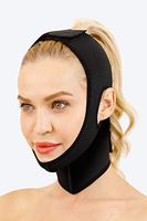 Chin strap Support Band Neck Bandage Mentonera Post Surgery Face Lifting Slimmer Chin Lift Facial Compression (Small, BLACK)