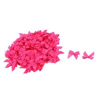 uxcell Polyester Home DIY Handcraft Clothing Shirt Scarf Sewing Bowknot Bow 100 Pcs Hot Pink