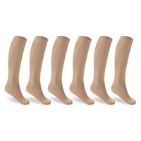 Unisex Compression Socks (Skin-6 Packs, Large - XLarge)