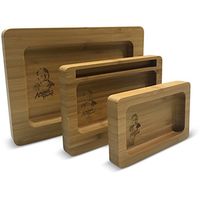 Afghan Hemp Brand Bamboo Wood Rolling Tray (3 sizes) (Small)