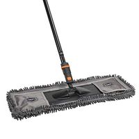24" SWOPT Dust Mop w/Microfiber Combo – 60" Steel Handle – Clean Hard-to-Reach Areas ­– Machine Washable – Handle Interchangeable with Other SWOPT Cleaning Heads
