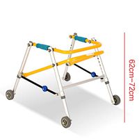 Child Rehabilitation Rollator Walker, Drive Medical Walker Foldable, 4 Wheels Kids Mobility Walking Aids, Straight Walking, Aluminum Alloy Kids Walking,B,62CM72CM