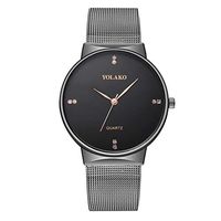 Men's Watches,Fxbar Fashion Men Quartz Stainless Steel Band Large Face Digital Sports Watch Business Wristwatch (Black)