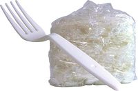 Disposable Forks, Plastic Forks, Made in Japan, Pack of 500, 16.0 cm (6.3 inch), Individually Wrapped