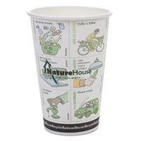 Compostable Paper/PLA Cup, 8oz, White, 50/pack
