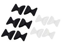 5 Pairs Black and Transparent Eyeglasses Nose Pads Silicone