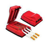 KingWo Manual Tobacco Maker Triple Cigarette Rolling Machine Tube Roller (Red)