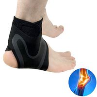 Adjustable Ankle Strain Protectors Strap, Ankle Support Brace, Against Sprains Arthritis Compression Wrap Stabilizer, Pain Relief Foot Sleeve for Basketball Soccer Running Injuries Recovery (L)