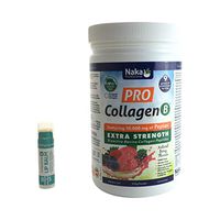 Collagen Powder. Bovine Collagen Peptides. Extra Strength. 100% Natural, 10.5 oz (Berry Flavor) + Organic Lip Balm