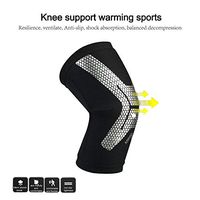 Compression Knee Support Sleeves for Running,Jogging, Sports, Weightlifting,Joint Pain Relief,Injury Recovery Pads-Single Wrap (L)