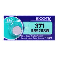 Sony 371 (SR920SW) 1.55V Silver Oxide 0% Hg Mercury Free Watch Battery (6 Batteries)