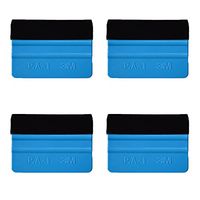 Sedeta Durable Felt Edge Wrap Wrapping Cleaning Scraper Squeegee Tool for Car Vehicle Window Film Vinyl, 4 pack