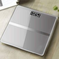 Electronic Weight Scale Home Weight Loss Accurate Scale Human Body Small Health Intelligent Electronic Scale LCD Display Bedroom Temperature Measurement (Color : Silver)