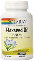 Solaray Flaxseed Oil Capsules, 1000 mg, 100 Count