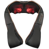 Shiatsu Back Neck and Shoulder Massager with Heat - Electric Massage Pillow with 3D Deep Tissue Kneading for Foot, Legs, Body Muscle Pain Relief - Home, Office & Car Use