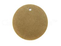 200 Pack - CleverDelights Circle Kraft Gift Tags/Hang Tags - 1.5" Diameter - Brown Kraft Hang Tags - for Gifts, Crafts, Party Favors, Weddings, Price Tags - Thick Heavy Duty - 1 1/2 inch