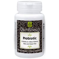 Nutrivival Probiotic Enteric 4 Billion With Clinically Validated Strains To Promote Healthy Digestion and Immune System Function* 60 Vegetarian Capsules, Packaging may Vary